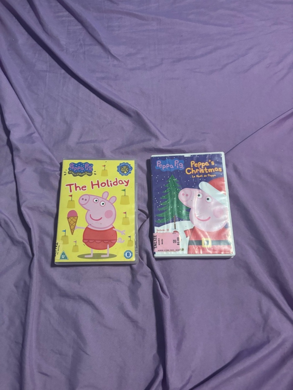 Peppa Pig DVDs - Yellow & Purple Covers